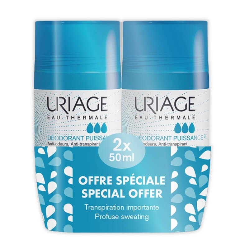 Pachet Deodorant roll-on Puissance, 50 ml + 50 ml, Uriage Pachet Deodorant roll-on Puissance, 50 ml + 50 ml, Uriage