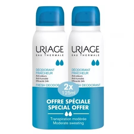 Pachet Deodorant spray cu piatra de alaun, 125 ml + 125 ml, Uriage Pachet Deodorant spray cu piatra de alaun, 125 ml + 125 ml, Uriage
