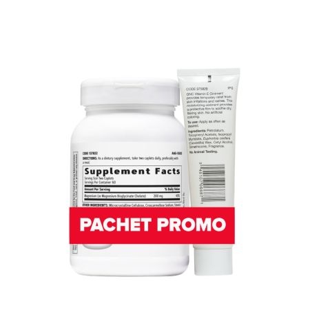 Pachet Magnesium Glycinate 120 capsule + Unguent cu vitamina E 50 g Pachet Magnesium Glycinate 120 capsule + Unguent cu vitamina E 50 g