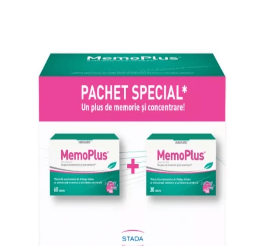 Pachet MemoPlus, 60 + 30 tablete, Walmark Pachet MemoPlus, 60 + 30 tablete, Walmark