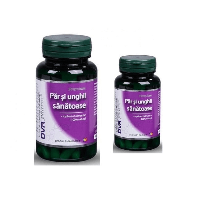 Pachet Par si unghii sanatoase, 60 + 30 capsule DVR Pharm Pachet Par si unghii sanatoase, 60 + 30 capsule DVR Pharm