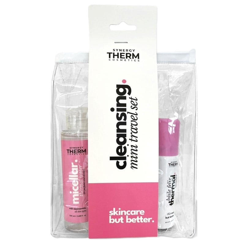 Pachet Apa termala micelara, 100 ml + Spuma de curatare faciala, 100 ml + Apa termala, 50 ml, Synergy Therm Pachet Apa termala micelara, 100 ml + Spuma de curatare faciala, 100 ml + Apa termala, 50 ml, Synergy Therm