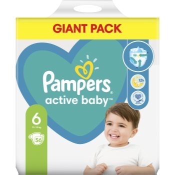 Pampers 6 Active Baby 13-18kg X 56 Buc Pampers 6 Active Baby 13-18kg X 56 Buc
