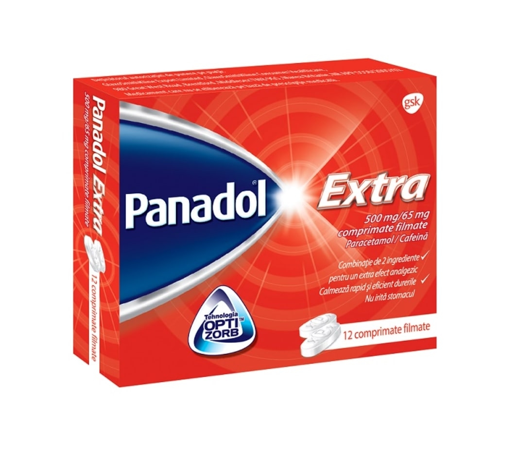 Panadol Extra, 500 mg, 12 comprimate, GSK (Haleon) Panadol Extra, 500 mg, 12 comprimate, GSK (Haleon)