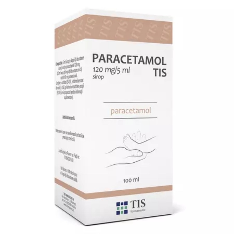 Paracetamol TIS pentru copii 120mg/5ml sirop x 100 ml Paracetamol TIS pentru copii 120mg/5ml sirop x 100 ml