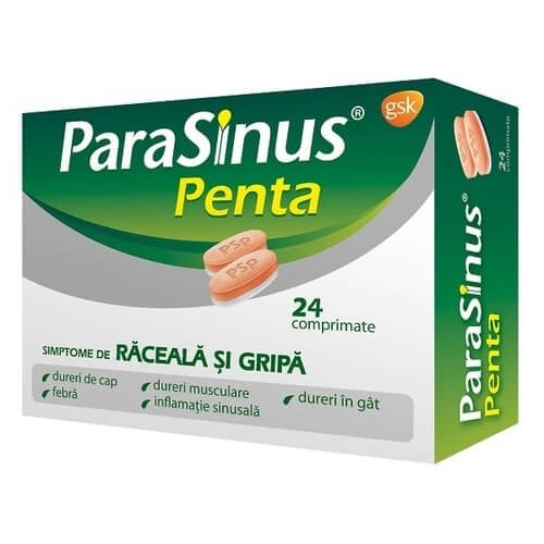 Parasinus Penta, 24 comprimate, GSK (Haleon) Parasinus Penta, 24 comprimate, GSK (Haleon)