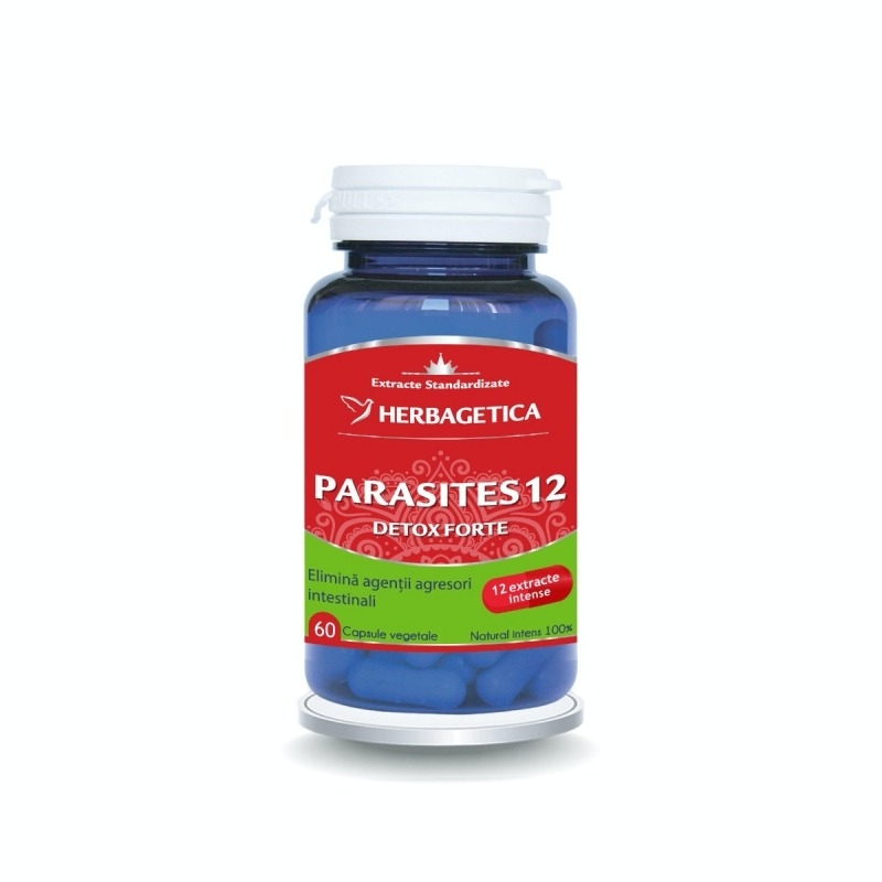 Parasites 12 Detox Forte, 60 capsule, Herbagetica Parasites 12 Detox Forte, 60 capsule, Herbagetica