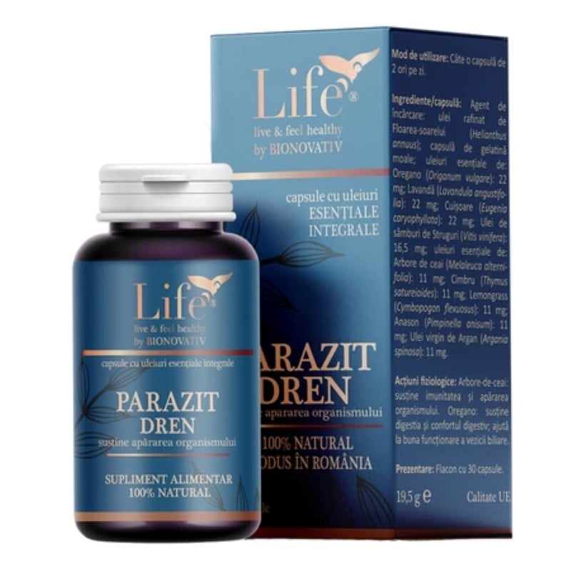 Parazit Dren, 30 capsule, Bionovativ Parazit Dren, 30 capsule, Bionovativ