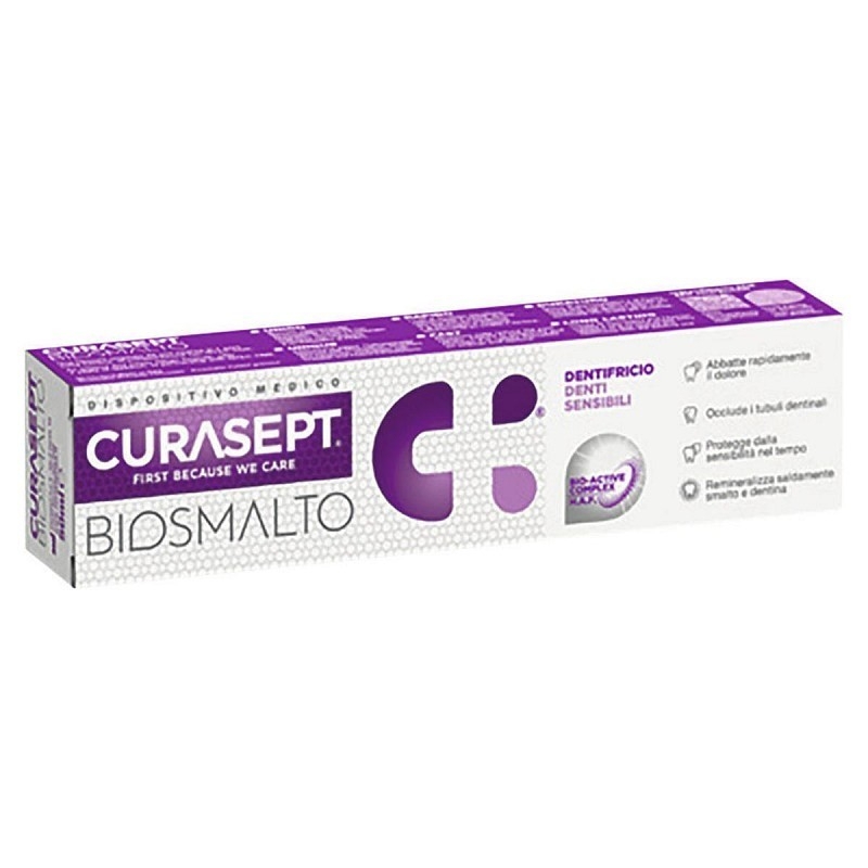 Pasta de dinti pentru dinti sensibili Biosmalto, 75 ml, Curasept Pasta de dinti pentru dinti sensibili Biosmalto, 75 ml, Curasept