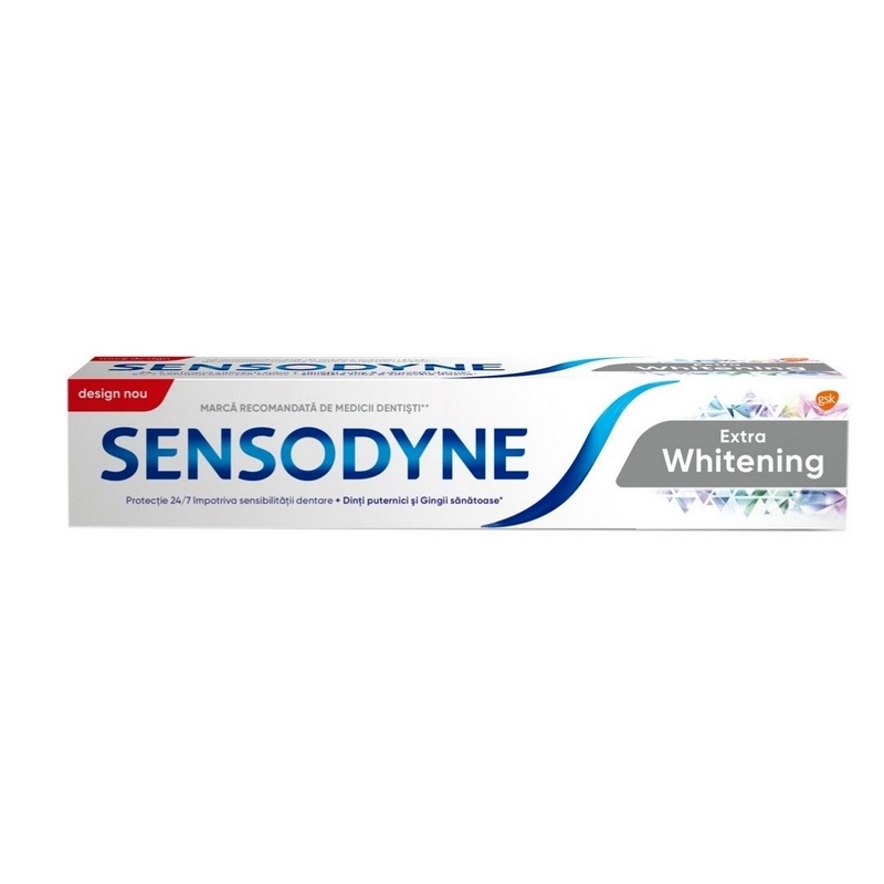 Pasta de dinti Sensodyne Extra Whitening, 100 ml, Glaxosmithkline Pasta de dinti Sensodyne Extra Whitening, 100 ml, Glaxosmithkline