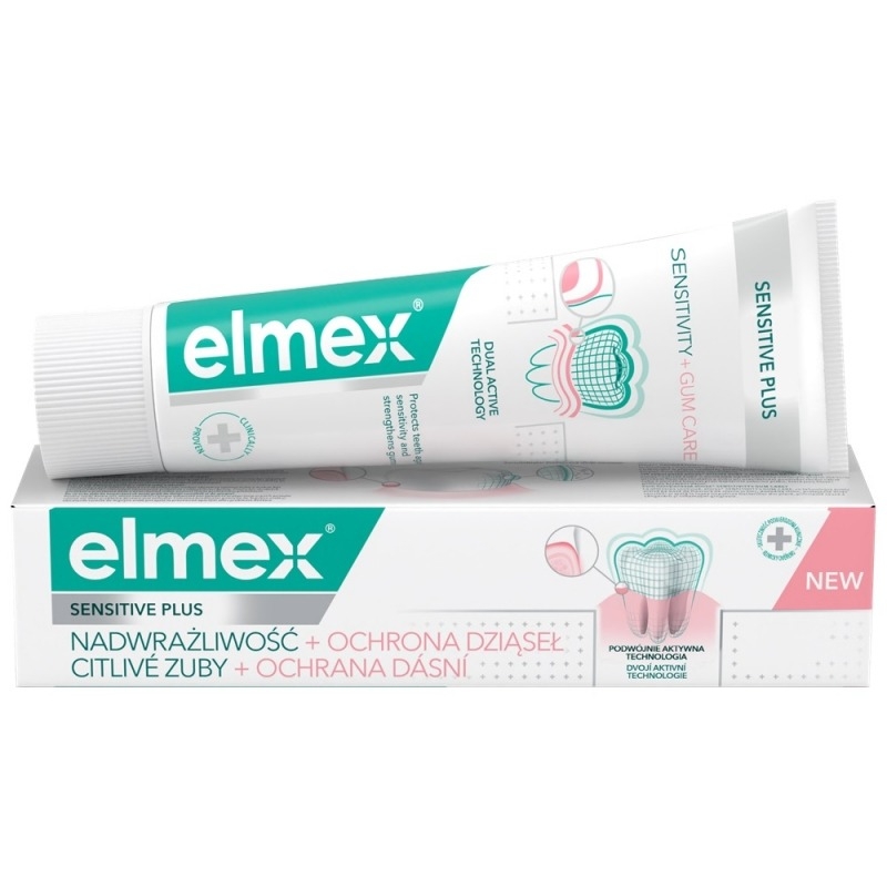 Pasta de dinti Sensitive Plus Sensitivity + Gum Care, 75 ml, Elmex Pasta de dinti Sensitive Plus Sensitivity + Gum Care, 75 ml, Elmex