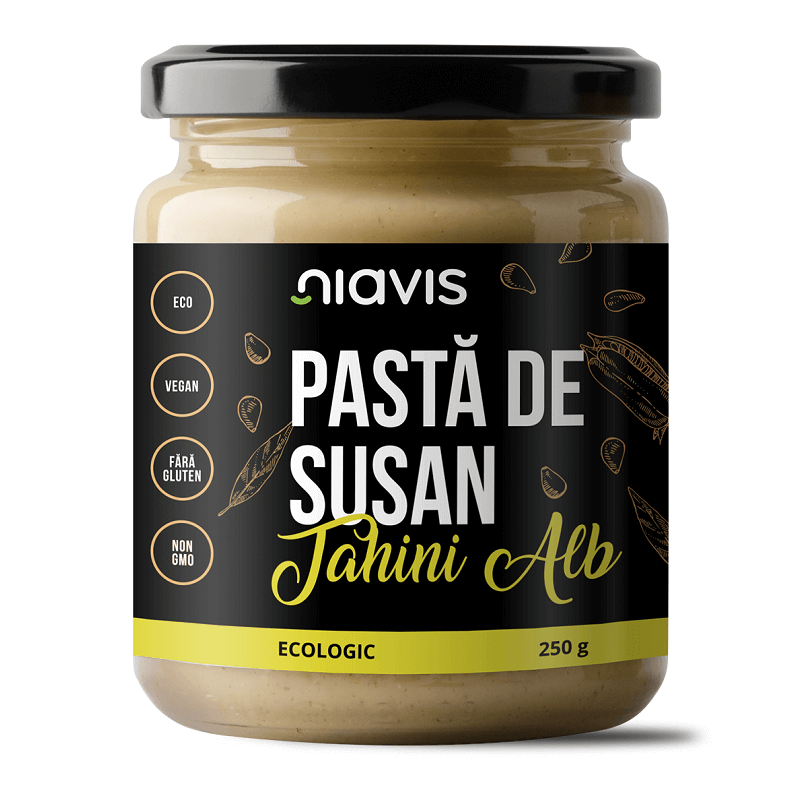 Pasta bio de susan (tahini alb), 250 g, Niavis Pasta bio de susan (tahini alb), 250 g, Niavis