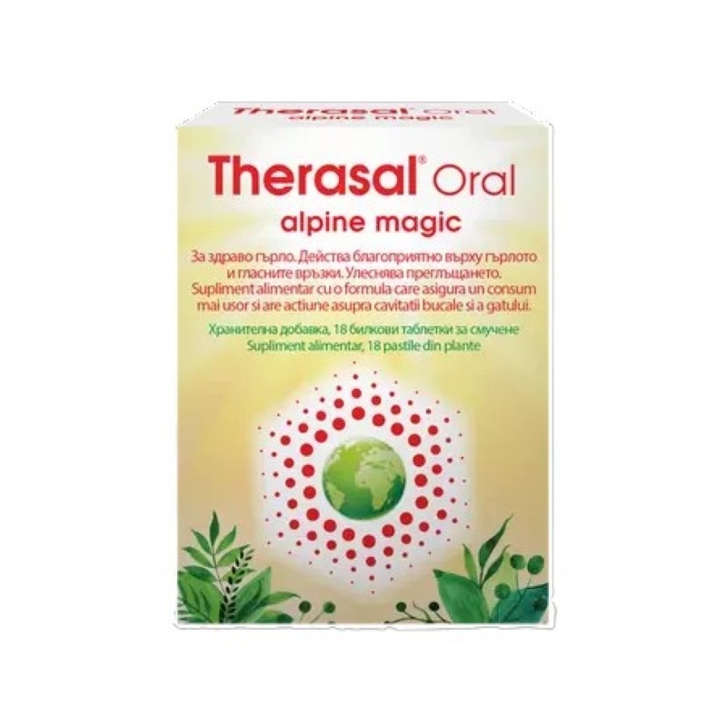Pastile pentru supt Therasal Oral Alpine Magic, 18 pastile, Vedra Pastile pentru supt Therasal Oral Alpine Magic, 18 pastile, Vedra