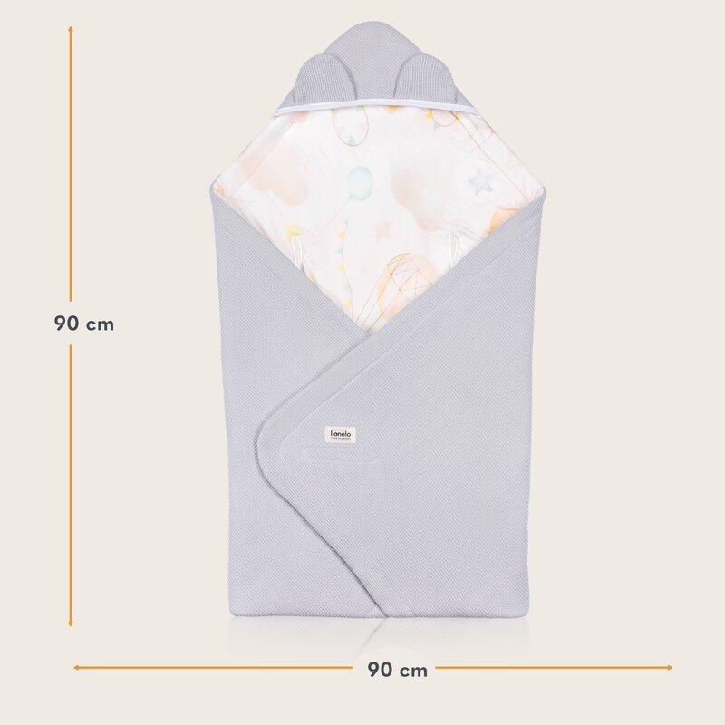 Paturica de infasat, Lionelo, Pentru scoica auto, carucior si landou, Cu multiple utilizari, Cu inchidere arici velcro, Dimensiune 90x90 cm, Din bumbac, TOG 2.5, 12-18 luni, Albastru Paturica de infasat, Lionelo, Pentru scoica auto, carucior si landou, Cu multiple utilizari, Cu inchidere arici velcro, Dimensiune 90x90 cm, Din bumbac, TOG 2.5, 12-18 luni, Albastru