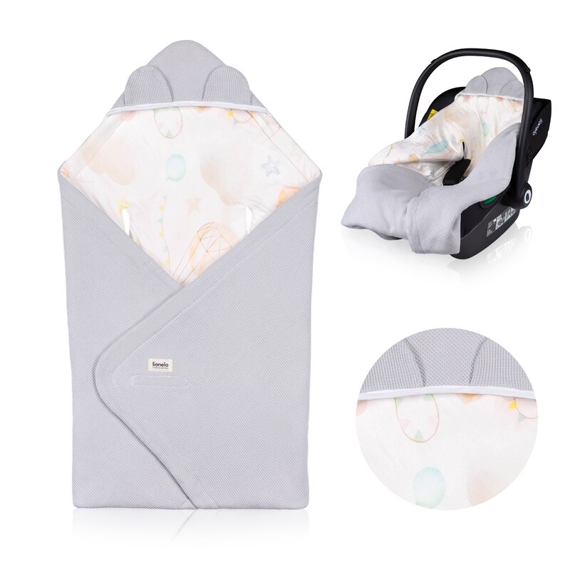 Paturica de infasat, Lionelo, Pentru scoica auto, carucior si landou, Cu multiple utilizari, Cu inchidere arici velcro, Dimensiune 90x90 cm, Din bumbac, TOG 2.5, 12-18 luni, Albastru Paturica de infasat, Lionelo, Pentru scoica auto, carucior si landou, Cu multiple utilizari, Cu inchidere arici velcro, Dimensiune 90x90 cm, Din bumbac, TOG 2.5, 12-18 luni, Albastru