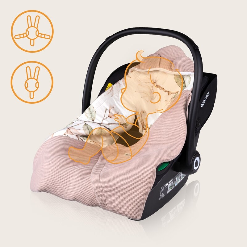 Paturica de infasat, Lionelo, Pentru scoica auto, carucior si landou, Cu multiple utilizari, Cu inchidere arici velcro, Dimensiune 90x90 cm, Din bumbac, TOG 2.5, 12-18 luni, Bej Paturica de infasat, Lionelo, Pentru scoica auto, carucior si landou, Cu multiple utilizari, Cu inchidere arici velcro, Dimensiune 90x90 cm, Din bumbac, TOG 2.5, 12-18 luni, Bej