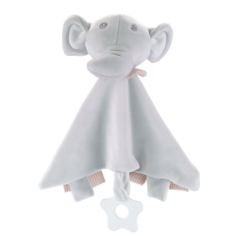 Paturica, Free2Play, Elephant, Moale, Cu zornaitoare, Cu jucarie dentitie, 33 x 33 x 8 cm, Grey Paturica, Free2Play, Elephant, Moale, Cu zornaitoare, Cu jucarie dentitie, 33 x 33 x 8 cm, Grey