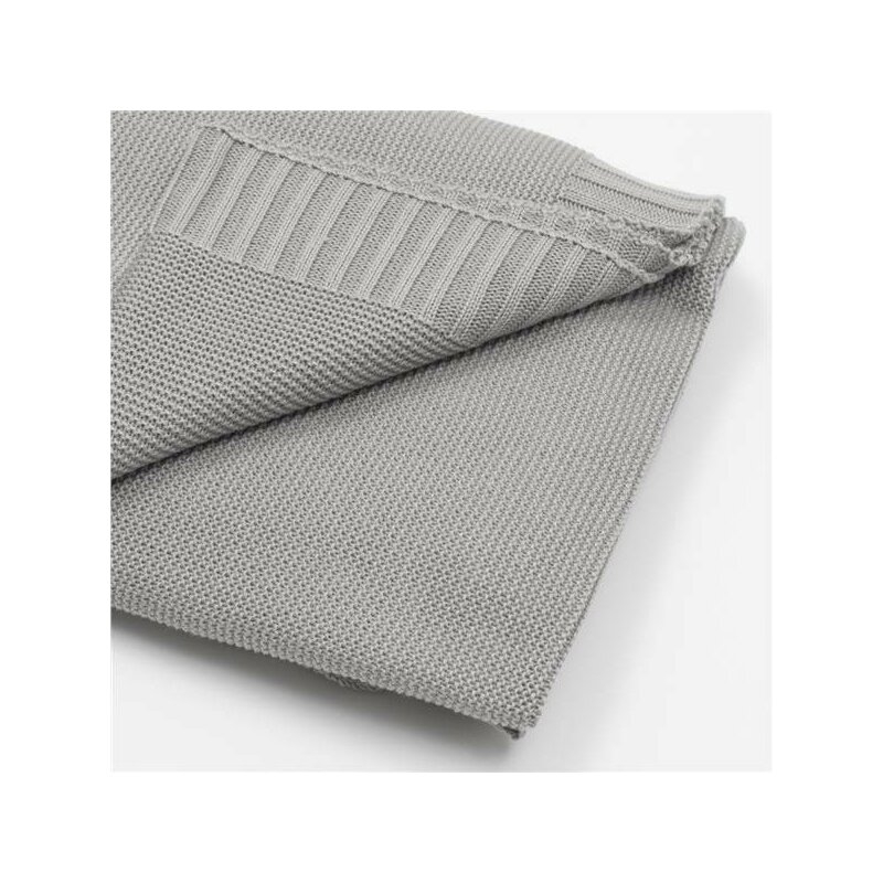 Paturica tricotata, New Baby, Antialergica si antibacteriana, Bambus, 80x100 cm, Material certificat OEKO-Tex Standard 100, 0 luni+, Grey Paturica tricotata, New Baby, Antialergica si antibacteriana, Bambus, 80x100 cm, Material certificat OEKO-Tex Standard 100, 0 luni+, Grey
