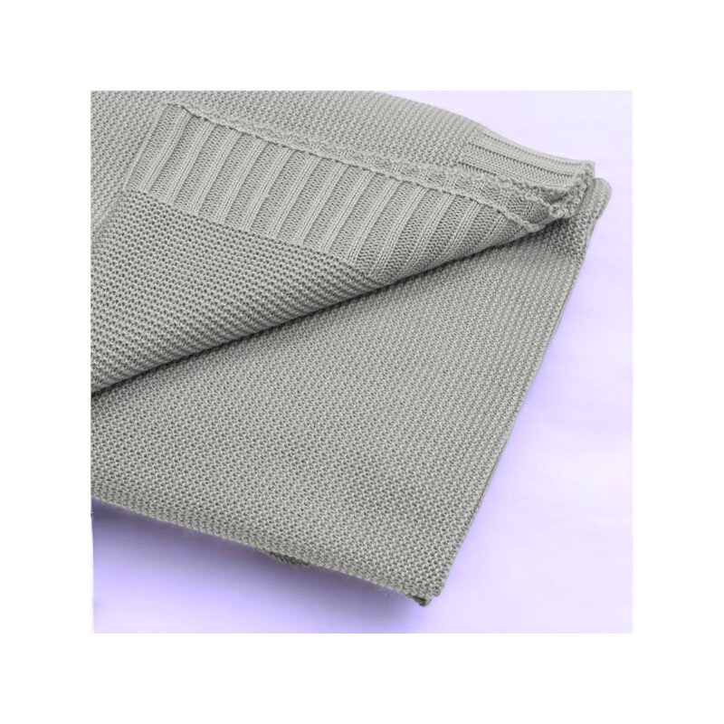 Paturica tricotata, New Baby, Antialergica si antibacteriana, Bambus, 80x100 cm, Material certificat OEKO-Tex Standard 100, 0 luni+, Grey Paturica tricotata, New Baby, Antialergica si antibacteriana, Bambus, 80x100 cm, Material certificat OEKO-Tex Standard 100, 0 luni+, Grey
