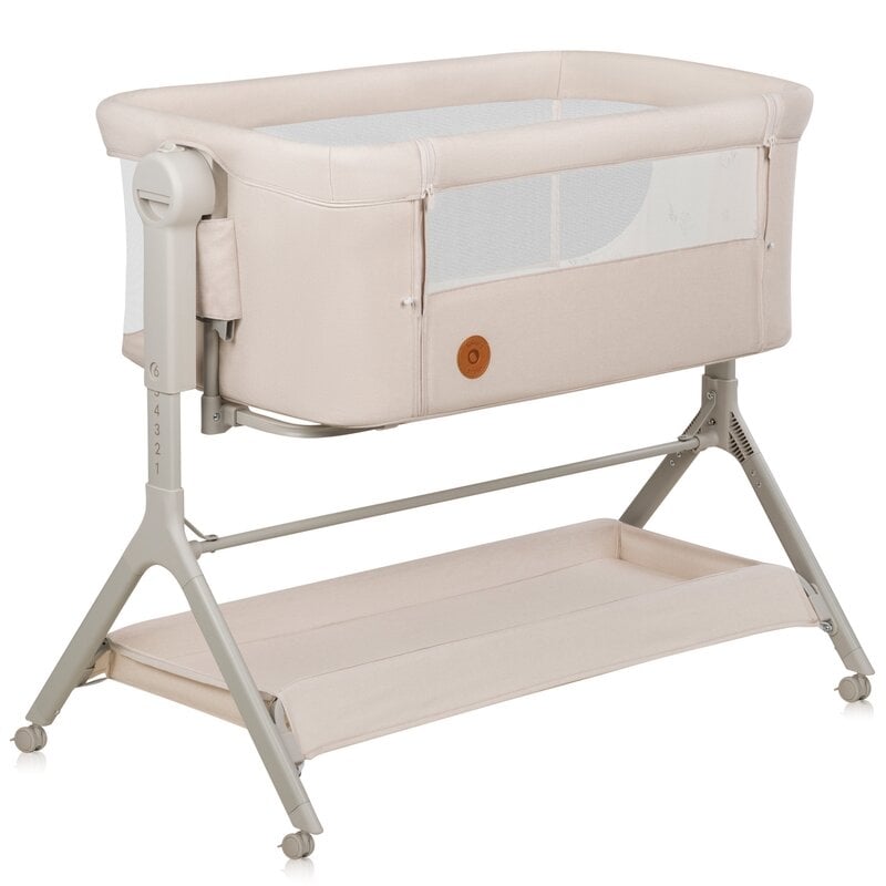 Patut co-sleeper, Lionelo, Leonie Plus, Pliabil, Cu sistem de leganare, Cu setare unghiulara, Reglabil in 6 pozitii pe inaltime, Conform cu standardele europeane de securitate EN1130 si EN16890, Bej Patut co-sleeper, Lionelo, Leonie Plus, Pliabil, Cu sistem de leganare, Cu setare unghiulara, Reglabil in 6 pozitii pe inaltime, Conform cu standardele europeane de securitate EN1130 si EN16890, Bej
