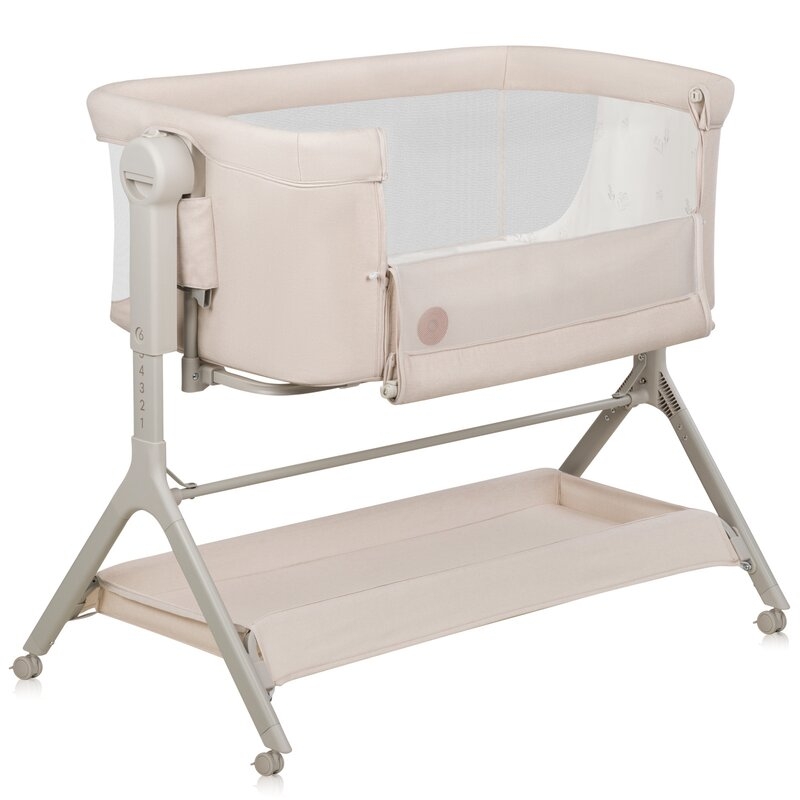 Patut co-sleeper, Lionelo, Leonie Plus, Pliabil, Cu sistem de leganare, Cu setare unghiulara, Reglabil in 6 pozitii pe inaltime, Conform cu standardele europeane de securitate EN1130 si EN16890, Bej Patut co-sleeper, Lionelo, Leonie Plus, Pliabil, Cu sistem de leganare, Cu setare unghiulara, Reglabil in 6 pozitii pe inaltime, Conform cu standardele europeane de securitate EN1130 si EN16890, Bej
