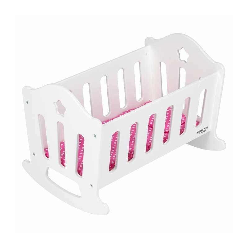 Patut pentru papusi, Free2Play, Cu pernuta confortabila, 46x33x33 cm, 36 luni+, White Patut pentru papusi, Free2Play, Cu pernuta confortabila, 46x33x33 cm, 36 luni+, White