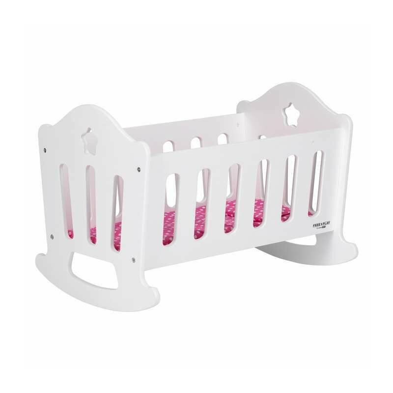 Patut pentru papusi, Free2Play, Cu pernuta confortabila, 46x33x33 cm, 36 luni+, White Patut pentru papusi, Free2Play, Cu pernuta confortabila, 46x33x33 cm, 36 luni+, White