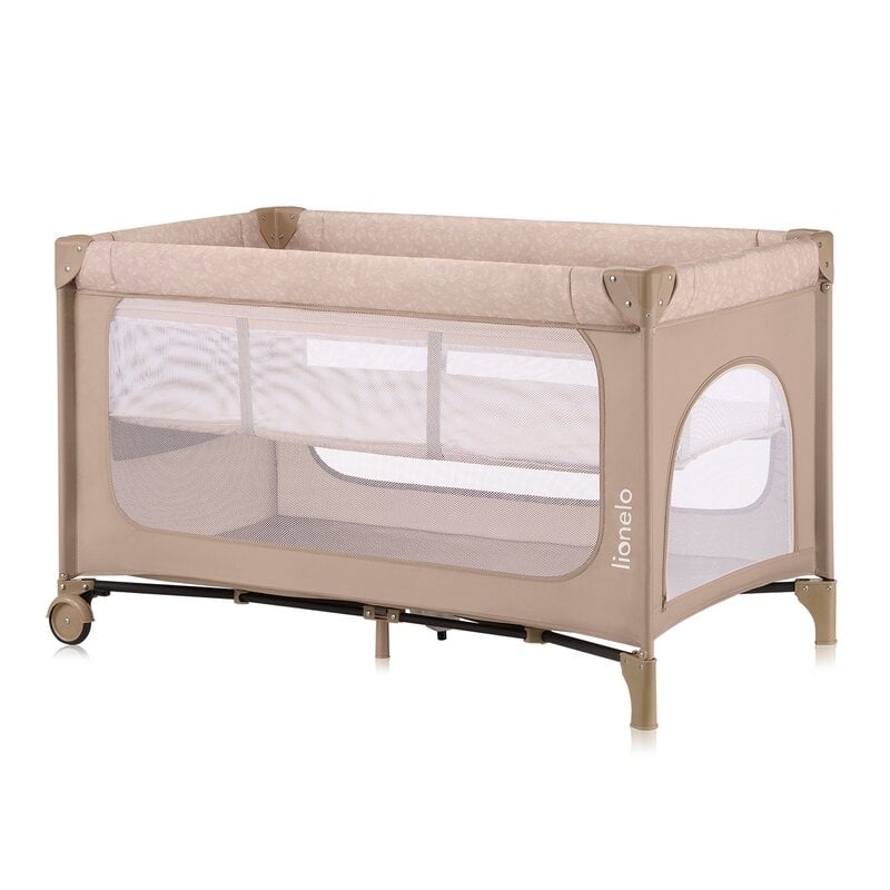 Patut pliant, Lionelo, Jasmin Easy Fold, Pana la 15 kg, Usor de pliat, Cu doua nivele, Cu saltea ergonomica T25, Cu intrare laterala cu fermoar, 2 roti cu frana, 120 x 60 cm, Conform cu EN 716, 0-36 luni, Bej Patut pliant, Lionelo, Jasmin Easy Fold, Pana la 15 kg, Usor de pliat, Cu doua nivele, Cu saltea ergonomica T25, Cu intrare laterala cu fermoar, 2 roti cu frana, 120 x 60 cm, Conform cu EN 716, 0-36 luni, Bej