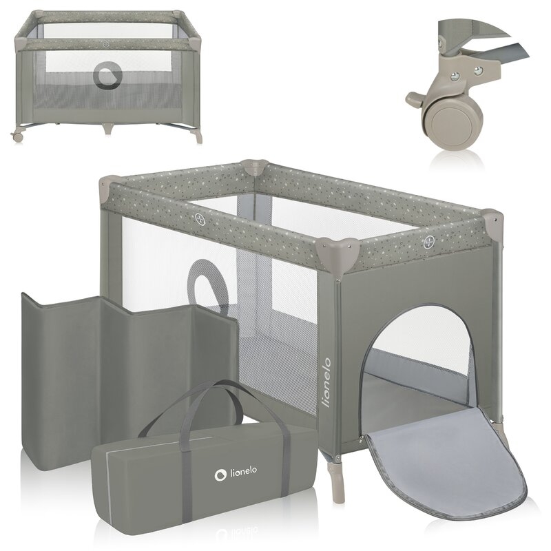 Patut pliant, Lionelo, Stefi, Cu un nivel, Cu intrare laterala cu fermoar, 2 roti, 120x60 cm, Conform cu standardul european de securitate EN 716, Bej Patut pliant, Lionelo, Stefi, Cu un nivel, Cu intrare laterala cu fermoar, 2 roti, 120x60 cm, Conform cu standardul european de securitate EN 716, Bej