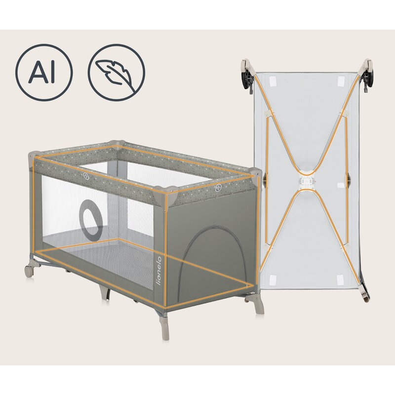 Patut pliant, Lionelo, Stefi, Cu un nivel, Cu intrare laterala cu fermoar, 2 roti, 120x60 cm, Conform cu standardul european de securitate EN 716, Bej Patut pliant, Lionelo, Stefi, Cu un nivel, Cu intrare laterala cu fermoar, 2 roti, 120x60 cm, Conform cu standardul european de securitate EN 716, Bej