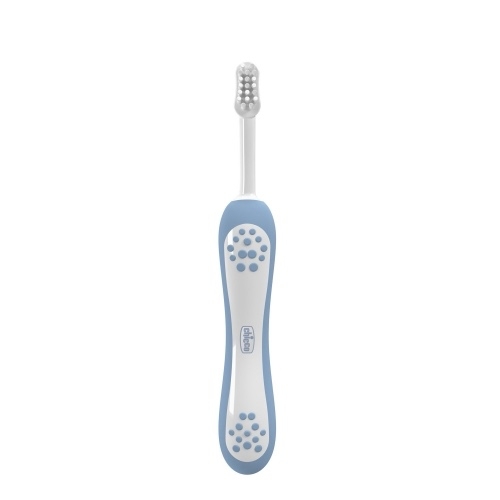 Set periute de dinti indigo si mustard 6-36 luni, 2 bucati, Chicco Set periute de dinti indigo si mustard 6-36 luni, 2 bucati, Chicco