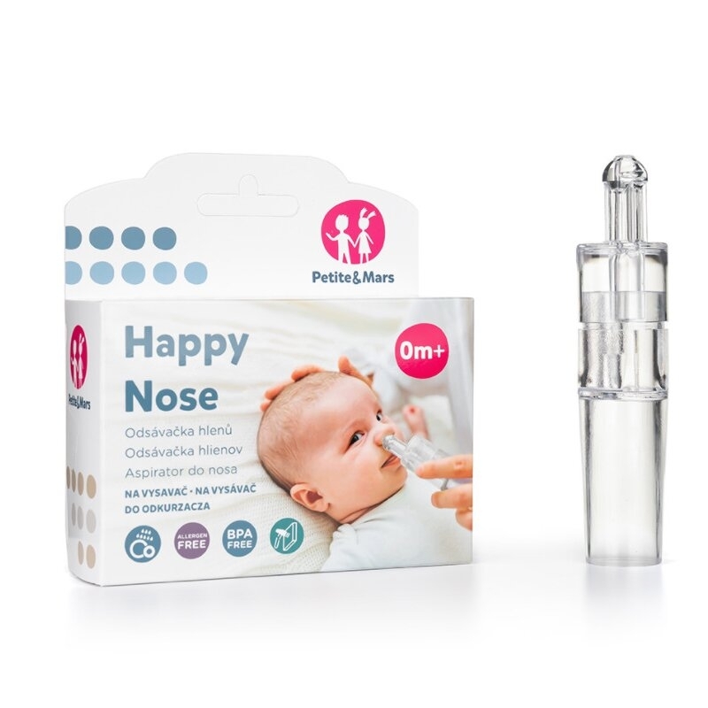 Petite&Mars - Aspirator nazal Happy Nose, 0 luni+ Petite&Mars - Aspirator nazal Happy Nose, 0 luni+