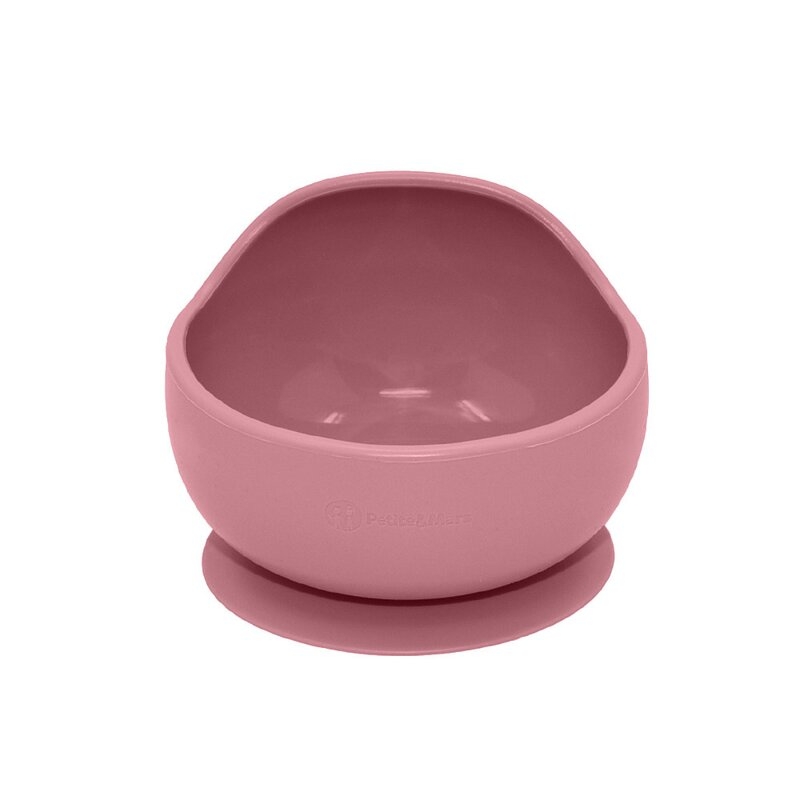 Petite&Mars - Bol din silicon fara BPA, Cu ventuza, TAKE&MATCH, 6 luni+, 350 ml, Roz