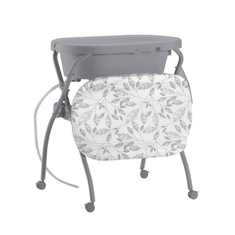 Petite&Mars - Cadita 3 in 1, Spa, Cu masuta de infasat si spatiu de depozitare, Pliabila, Cu roti si sistem de scurgere, Gri Petite&Mars - Cadita 3 in 1, Spa, Cu masuta de infasat si spatiu de depozitare, Pliabila, Cu roti si sistem de scurgere, Gri
