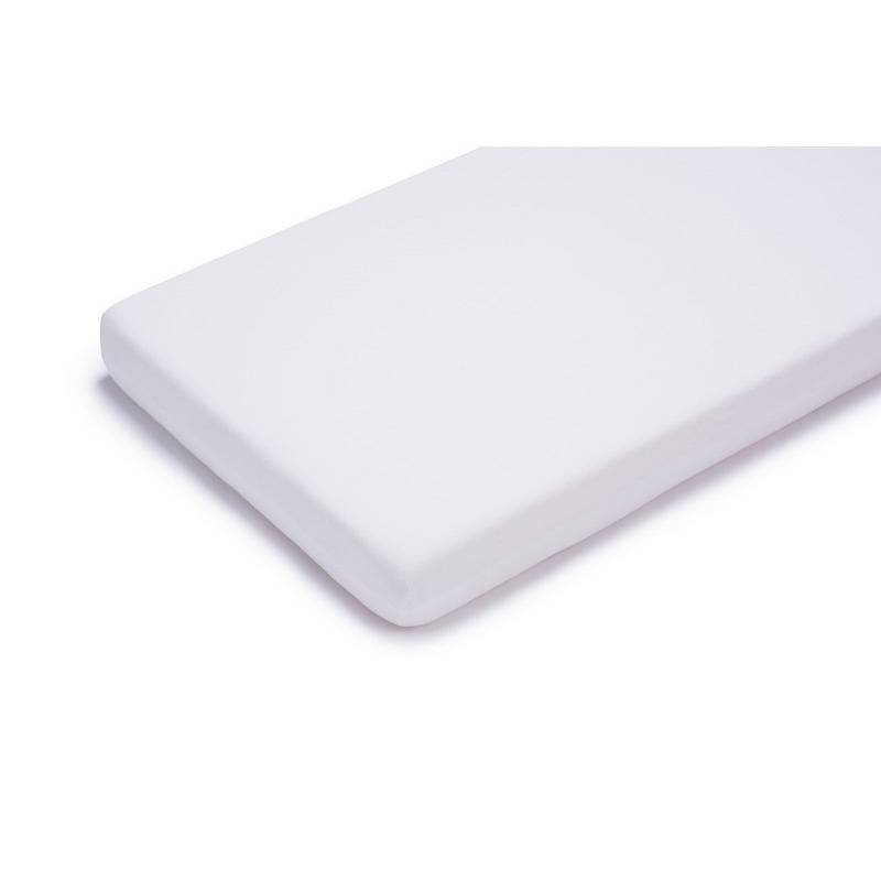 Petite&Mars - Cearceaf cu eleastic, Soft Dream, Din Jersey, Lavabil la masina pana la 40 de garde, 120x60 cm, Alb