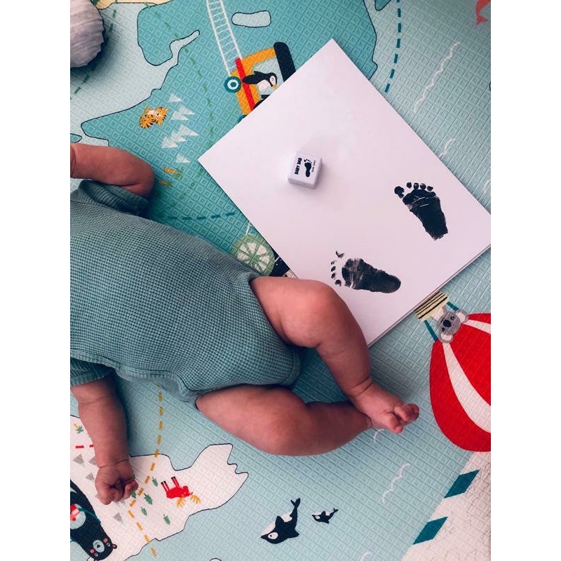 Petite&Mars - Cerneala pentru amprente mulaj, Utilizare multipla, Baby Dab, Unisex, Gri Petite&Mars - Cerneala pentru amprente mulaj, Utilizare multipla, Baby Dab, Unisex, Gri
