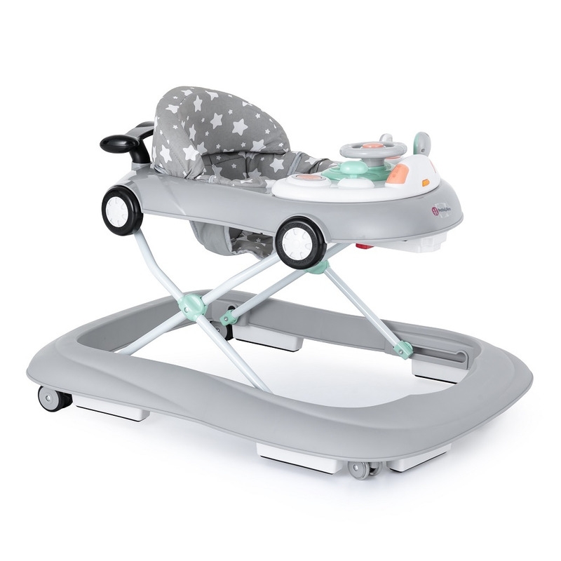 Petite&Mars - Premergator muzical cu panou interactiv si lumini Cabrio, Inaltime reglabila pe 3 pozitii, 6 luni+, Gri Petite&Mars - Premergator muzical cu panou interactiv si lumini Cabrio, Inaltime reglabila pe 3 pozitii, 6 luni+, Gri