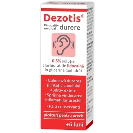 Picaturi auriculare Dezotis Durere, 7 g, Zdrovit Picaturi auriculare Dezotis Durere, 7 g, Zdrovit