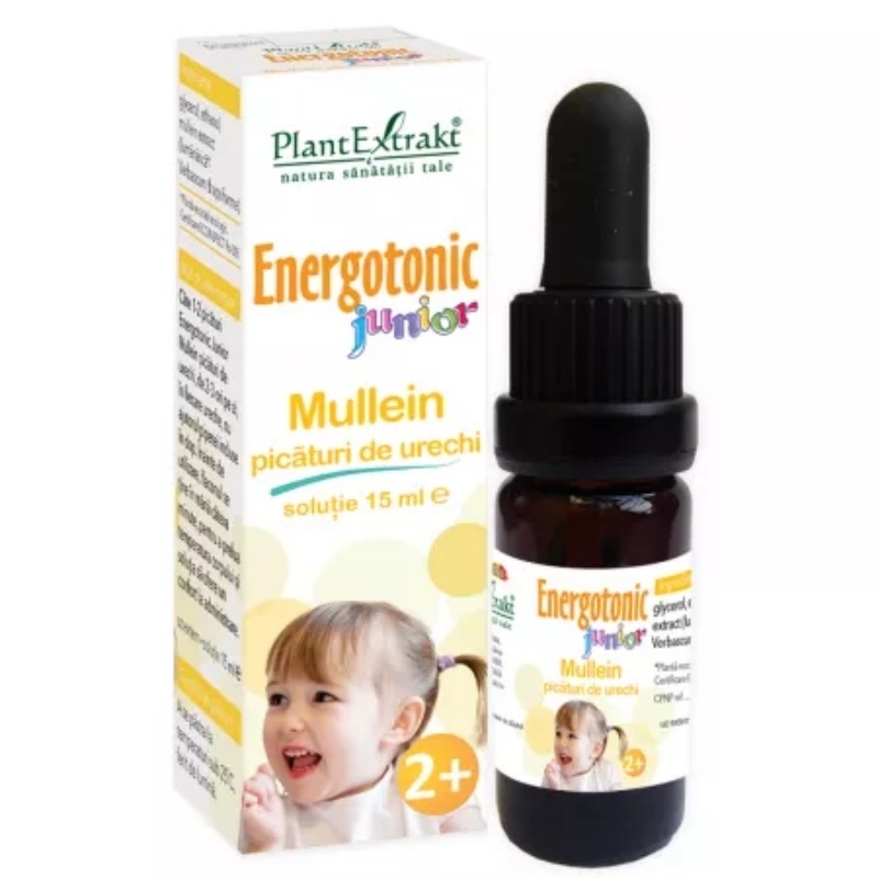 Picaturi de urechi Energotonic Junior Mullein, 15 ml, PlantExtrakt