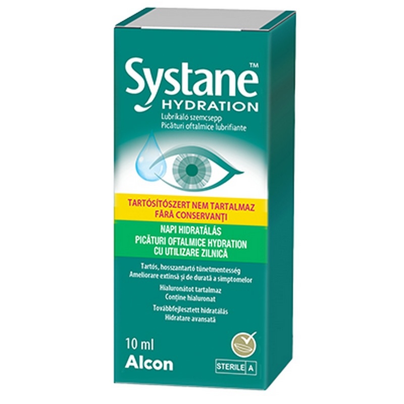 Picaturi oftalmice fara conservanti Systane Hydration, 10 ml, Alcon Picaturi oftalmice fara conservanti Systane Hydration, 10 ml, Alcon