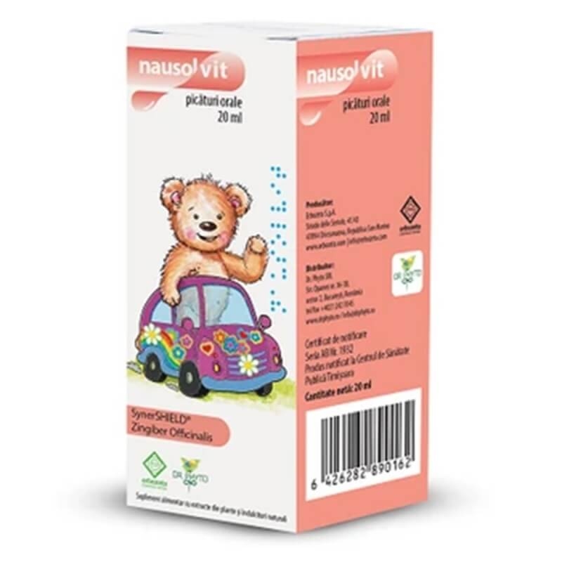 Picaturi pentru greata si varsaturi Nausolvit, 20 ml, Dr. Phyto Picaturi pentru greata si varsaturi Nausolvit, 20 ml, Dr. Phyto