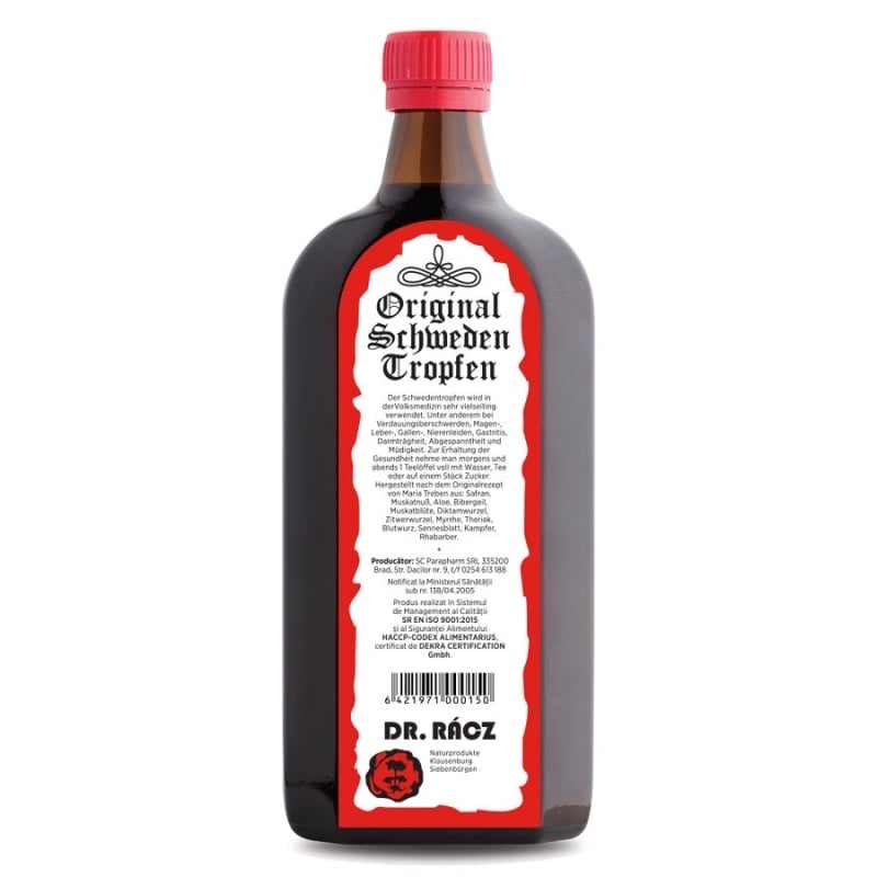 Picaturi Suedeze Dr. Racz, 500 ml, Parapharm