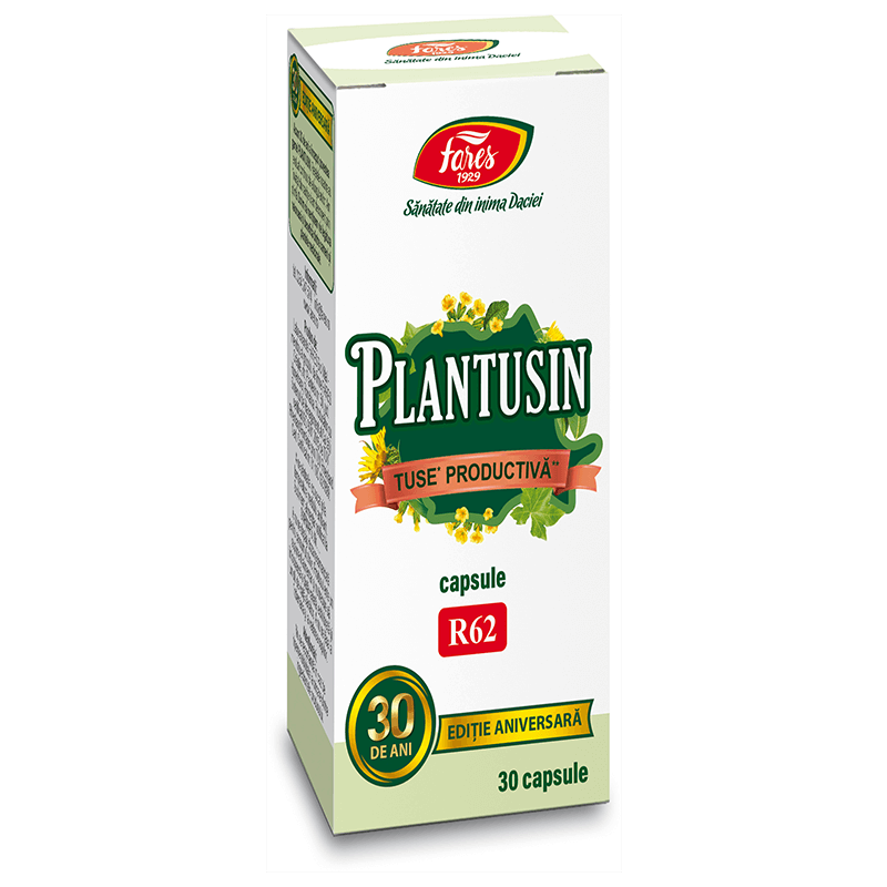 Plantusin Tuse productiva R62, 30 capsule, Fares Plantusin Tuse productiva R62, 30 capsule, Fares