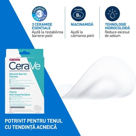 Plasturi anti-imperfectiuni, 22 bucati, Cerave Plasturi anti-imperfectiuni, 22 bucati, Cerave