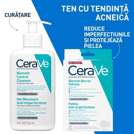 Plasturi anti-imperfectiuni, 22 bucati, Cerave Plasturi anti-imperfectiuni, 22 bucati, Cerave