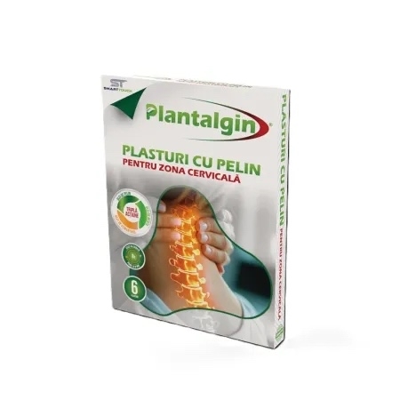 Plasturi cu pelin pentru dureri cervicale, 6 bucati, Plantalgin Plasturi cu pelin pentru dureri cervicale, 6 bucati, Plantalgin