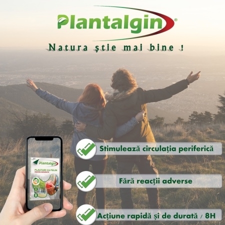 Plasturi cu pelin pentru dureri de genunchi, 6 bucati, Plantalgin