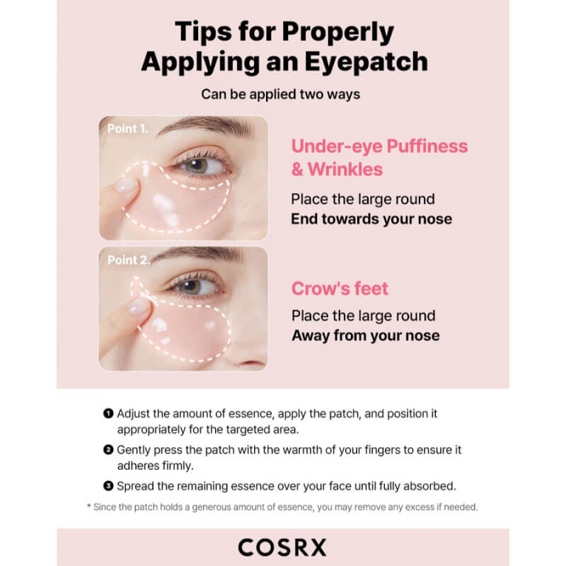 Plasturi Din Hidrogel Pentru Ochi Cu Colagen Si Peptide, 60 bucati, Cosrx Plasturi Din Hidrogel Pentru Ochi Cu Colagen Si Peptide, 60 bucati, Cosrx