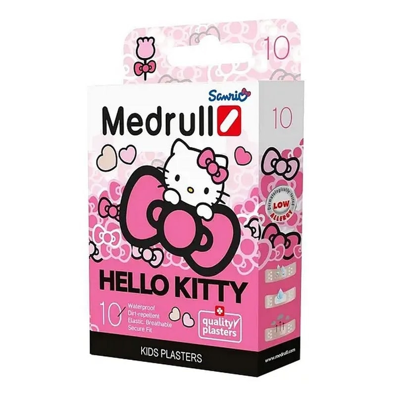 Plasturi pentru copii Hello Kitty, 10 bucati, Medrull Plasturi pentru copii Hello Kitty, 10 bucati, Medrull