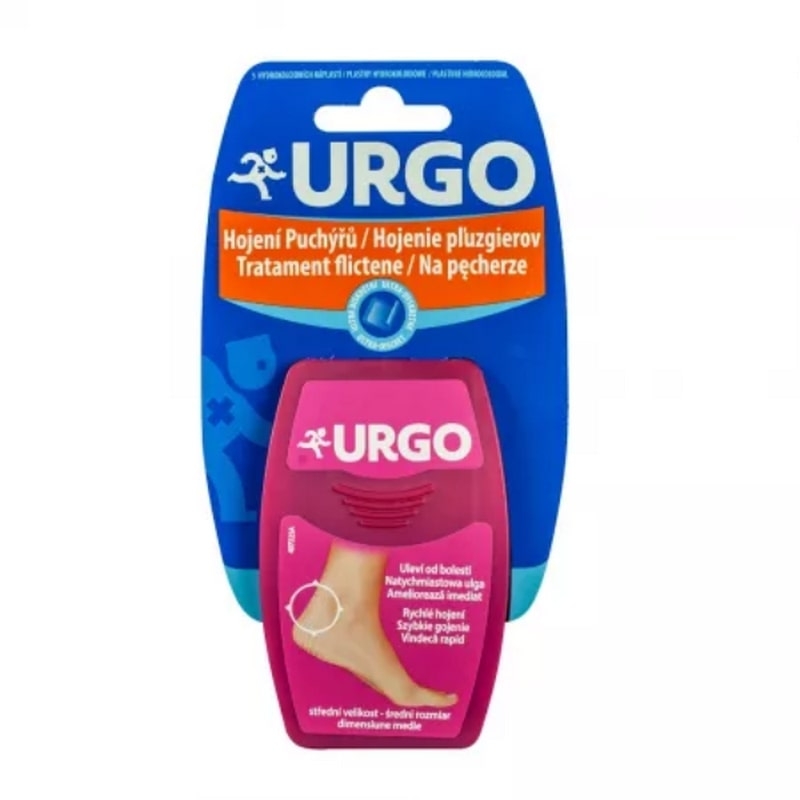 Plasturi pentru flictene Ultra Discret Mediu, 5 plasturi, Urgo Plasturi pentru flictene Ultra Discret Mediu, 5 plasturi, Urgo